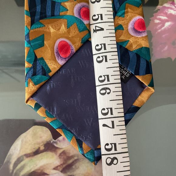 Ali Knock Out NeckWear Geomatic Multicolor Mens One Size Tie - Picture 7 of 8